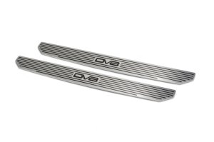Jeep Wrangler Sill Plates - Rear - DV8 Offroad - DV8 Logo - Black - `18-`20